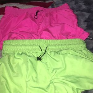 Shorts neon pink neon yellow